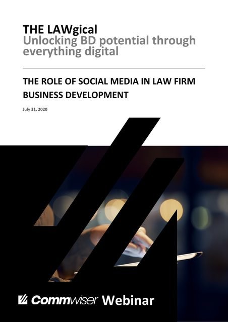 Cover for The LAWgical, on the role of social media in law firm business development